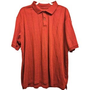 Vintage Covington Luxury Red Thick Stripe Knit Short Sleeve Polo Shirt Sz XL